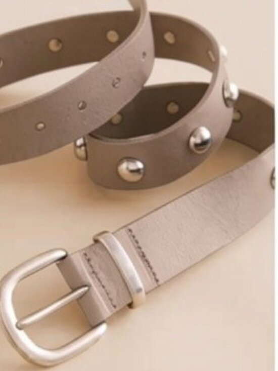 NWT Free People Rhodes Stud Belt in Mocha Mousse main image 4